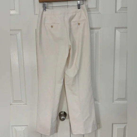 Talbots Women's Easy White Wide Leg Pants 4P - Picture 4 of 5